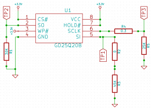 Schematic of the board around the EEPROM.